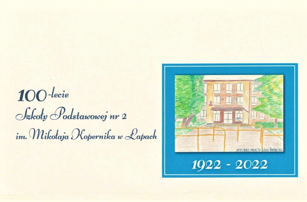 Zaproszenie na obchody 100-lecia Szkoły Podstawowej nr 2 w Łapach