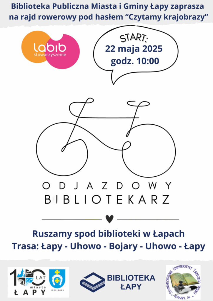 Zapraszamy na rajd rowerowy “Odjazdowy Bibliotekarz”