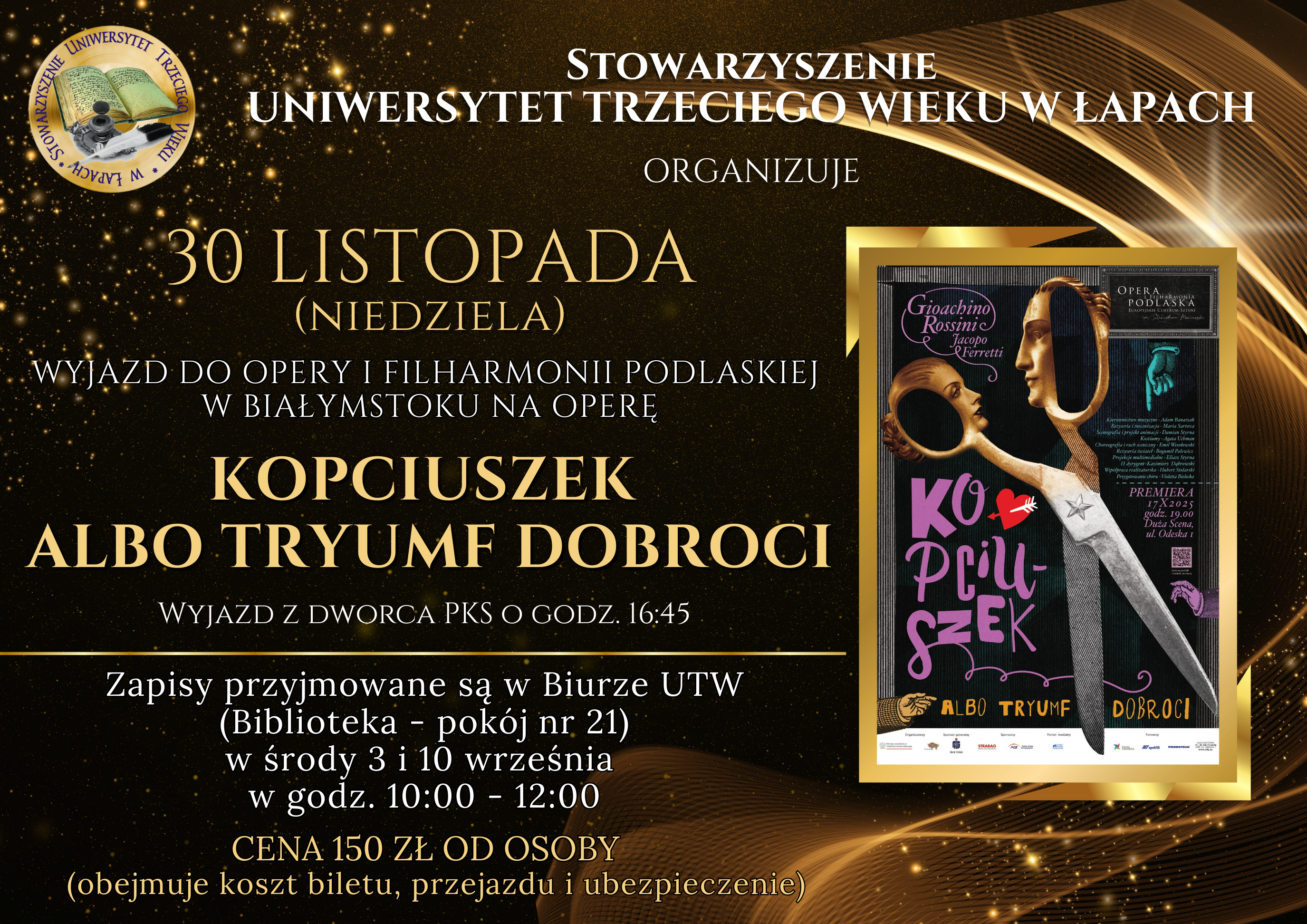 Wyjazd na operę “KOPCIUSZEK ALBO TRYUMF DOBROCI”